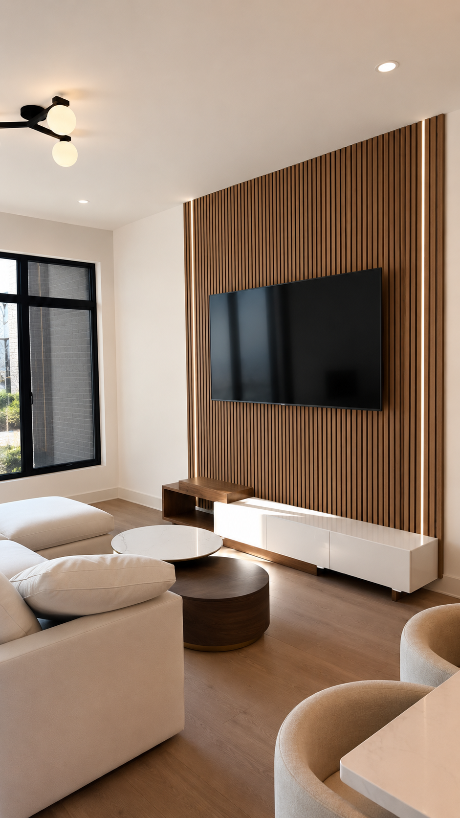 Light Smoke Acoustic Slat Wall Panel 8ft