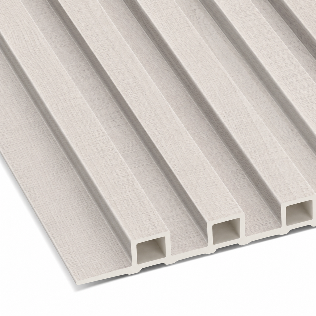 Arctic Ash Smoked WPC Fluted Slat Wall Panel
