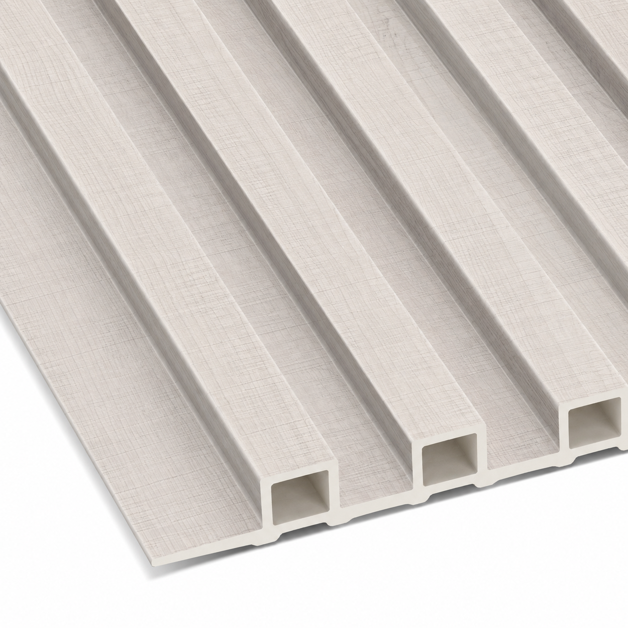 Arctic Ash Smoked WPC Fluted Slat Wall Panel