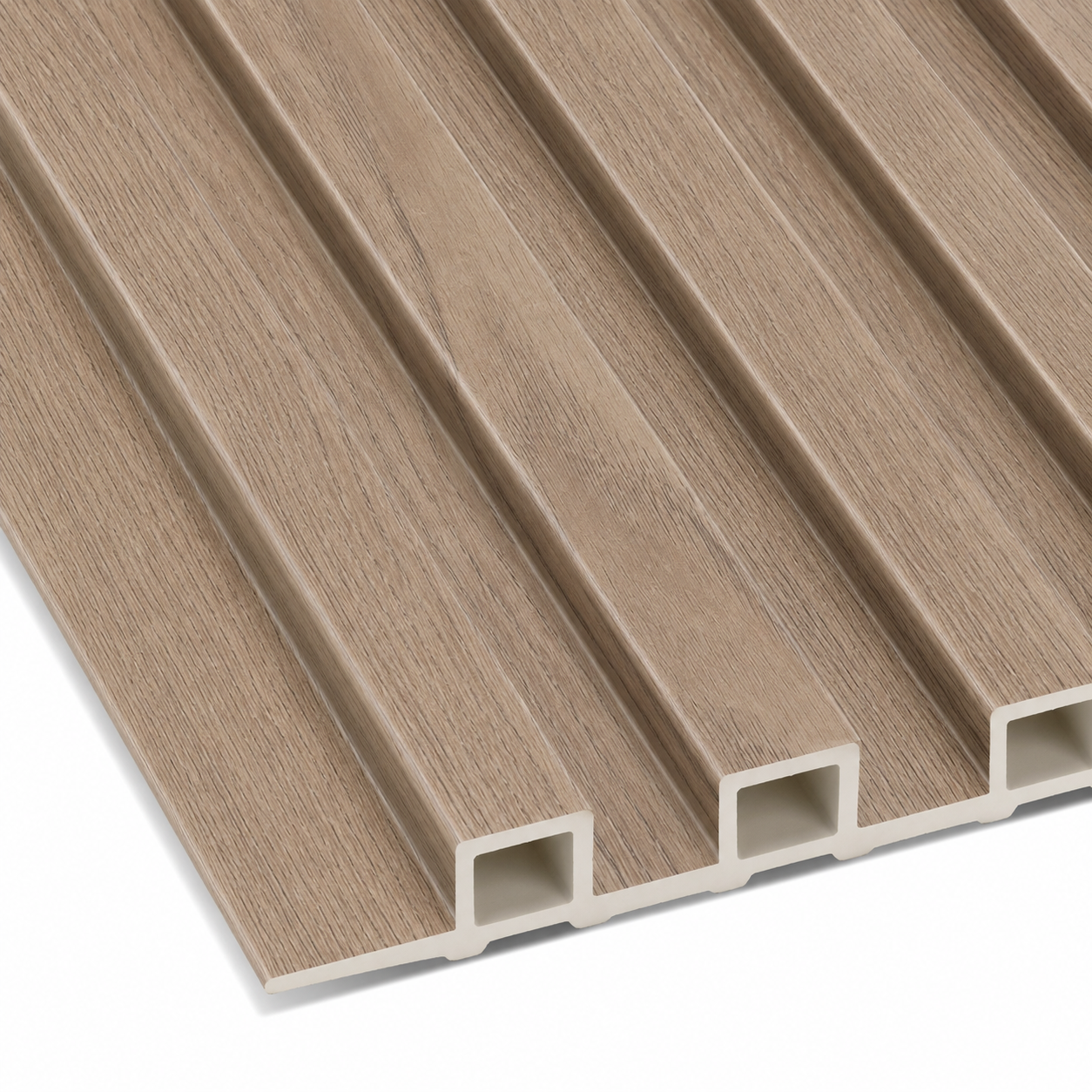Natural Oak WPC Fluted Slat Wall Panel