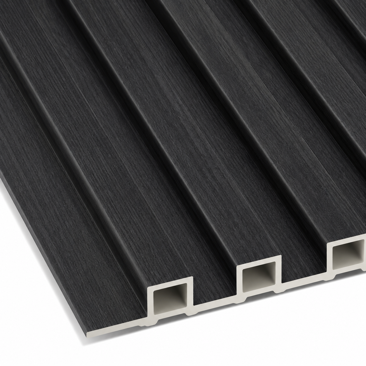Charcoal Oak WPC Fluted Slat Wall Panel