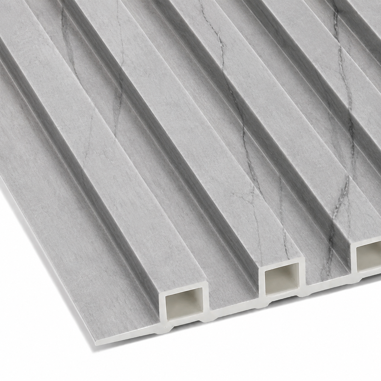 Cloud Gray WPC Fluted Slat Wall Panel