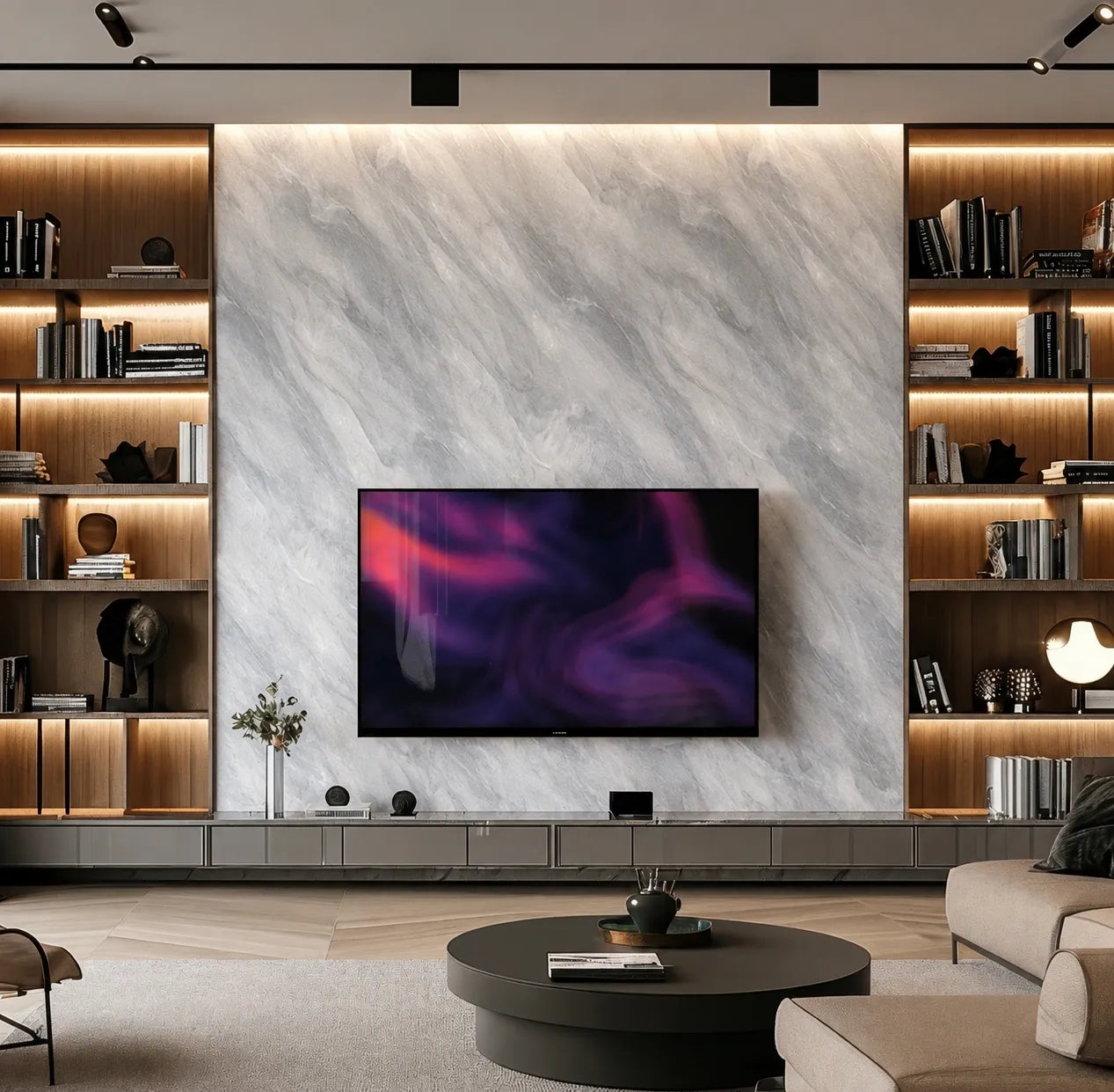 Cloudstone Pearl Marble PVC Wall