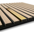 Wood Panel Metal Cover - Gold