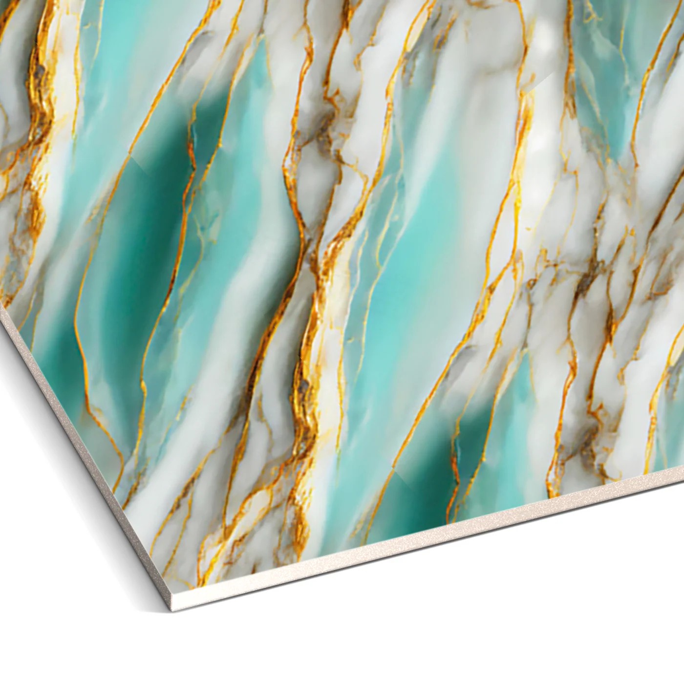 Aqua Flame Marble PVC Wall