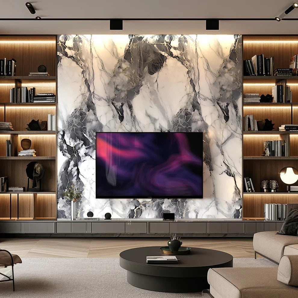 Shadow Storm Marble PVC Wall