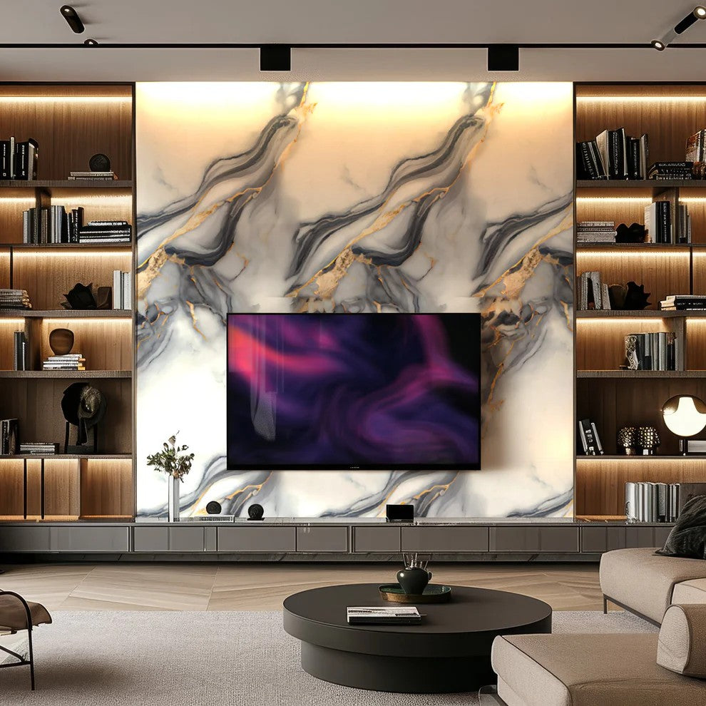 Cloudstone Stream Marble PVC Wall