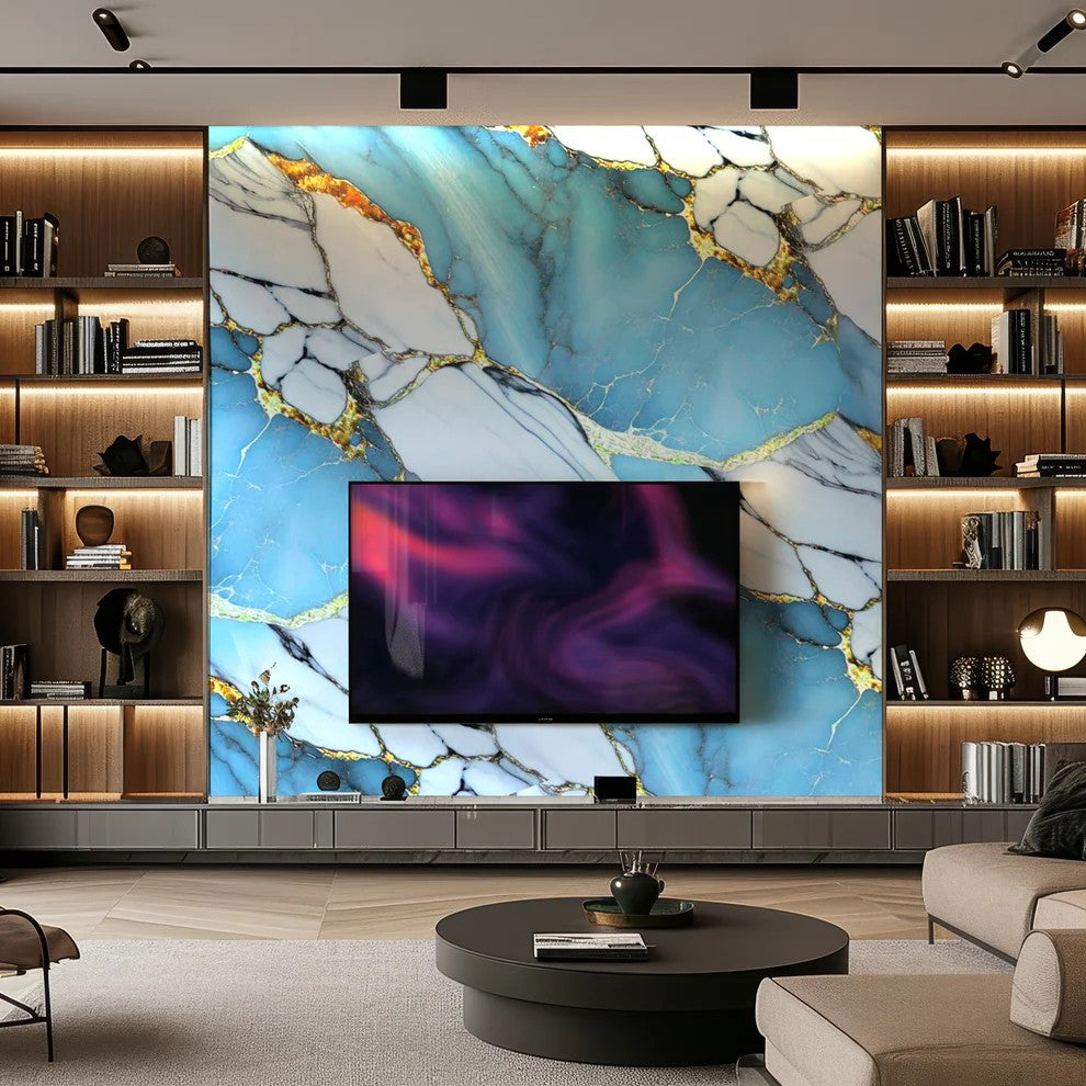 Royal Azure Marble PVC Wall