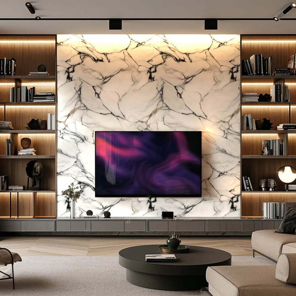 Onyx Snow Marble PVC Wall
