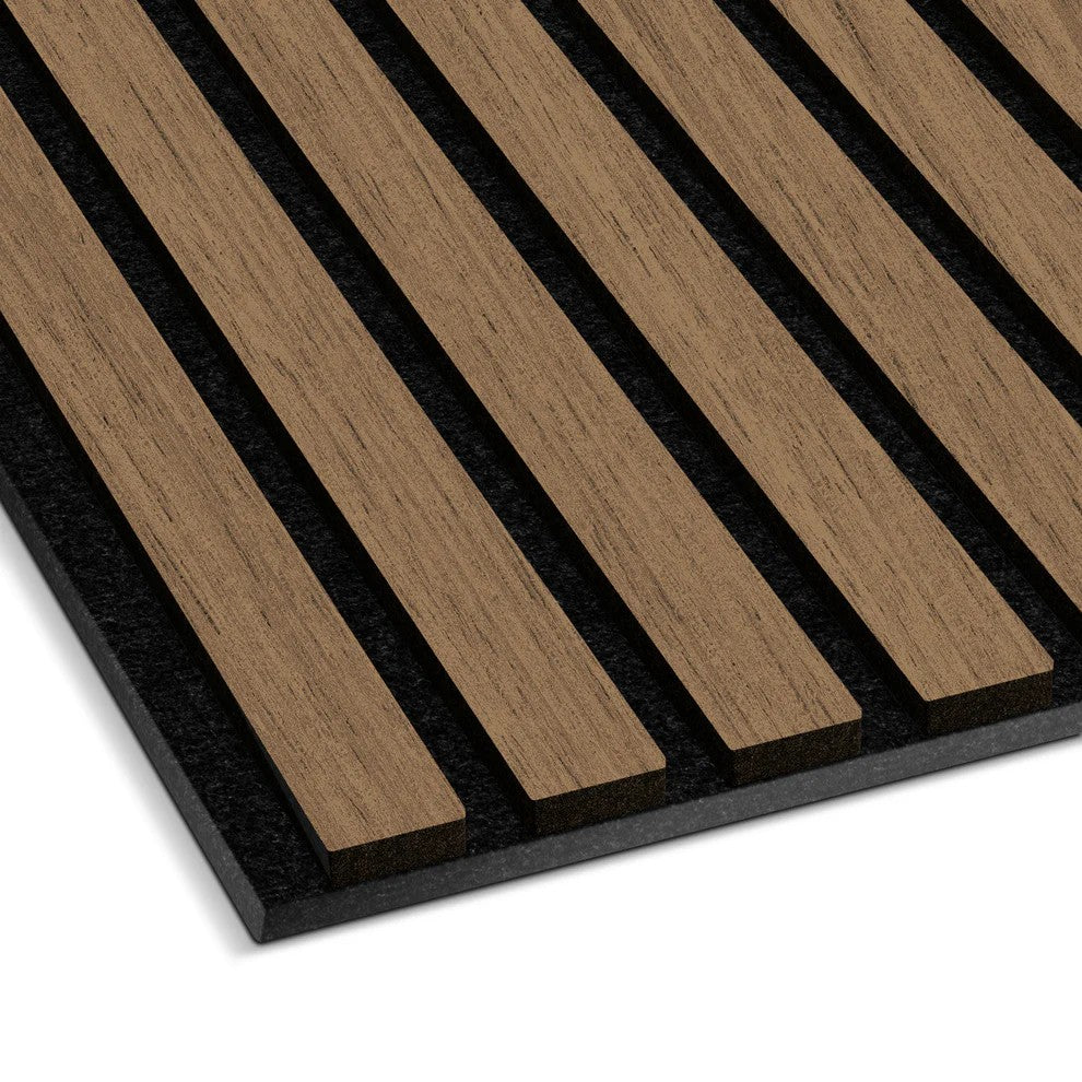 Light Walnut Acoustic Slat Wall Panel 8ft