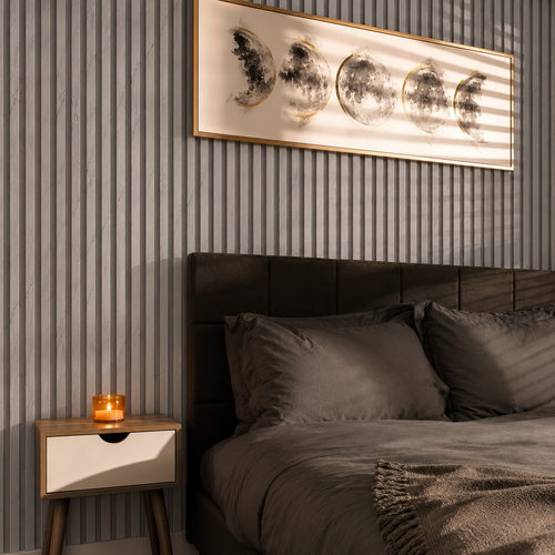 Cloud Gray WPC Fluted Slat Wall Panel